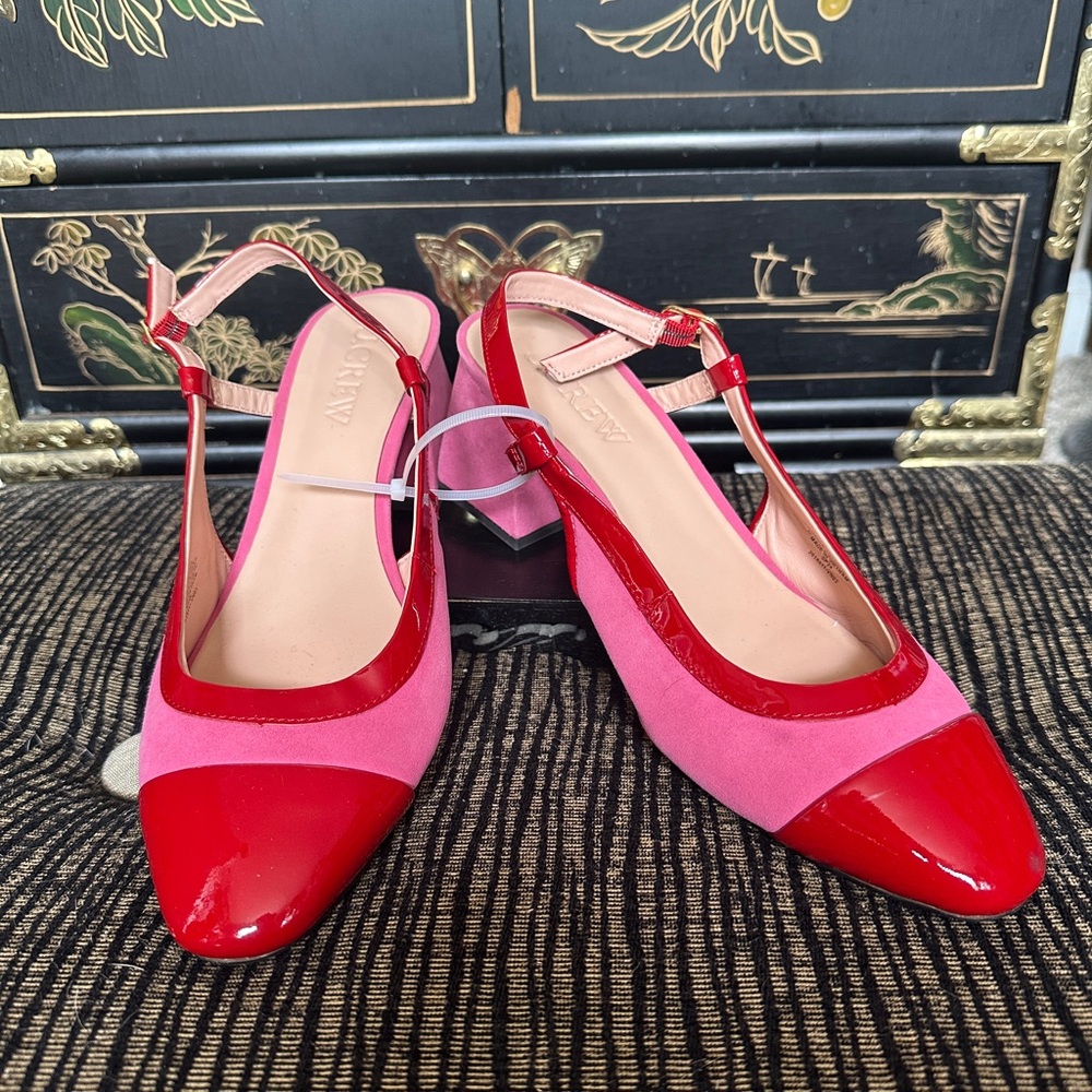 J.Crew Layne Cap Toe Heels 8